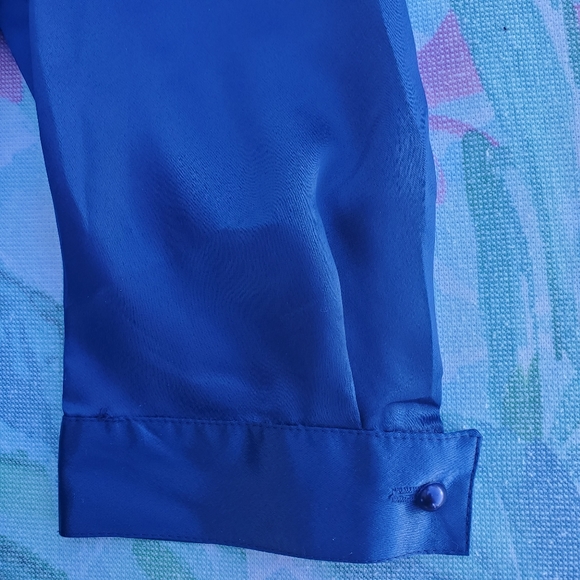Vintage 80's Blue Business Jumpsuit One Piece (Petite Short Fit) - Picture 10 of 15